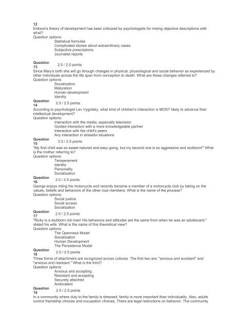 PS380 Multicultural Psychology Exam 6&amp;7 Answers (Ashworth College)