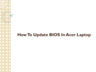 The right way to Update BIOS In Acer Laptop