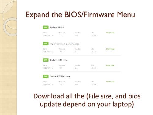 The right way to Update BIOS In Acer Laptop