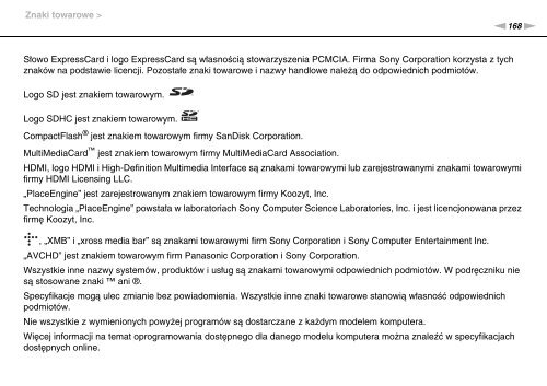 Sony VGN-FW46Z - VGN-FW46Z Mode d'emploi Polonais