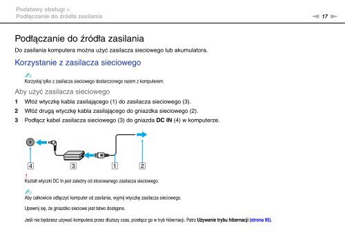 Sony VGN-FW46Z - VGN-FW46Z Mode d'emploi Polonais