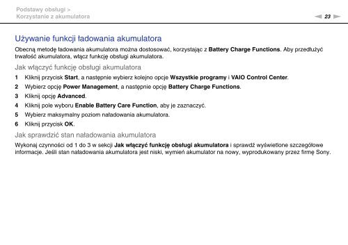 Sony VGN-FW46Z - VGN-FW46Z Mode d'emploi Polonais