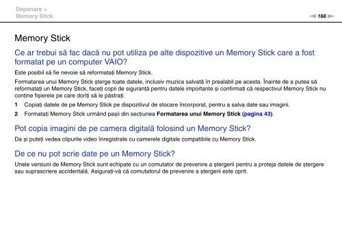 Sony VGN-FW46Z - VGN-FW46Z Mode d'emploi Roumain