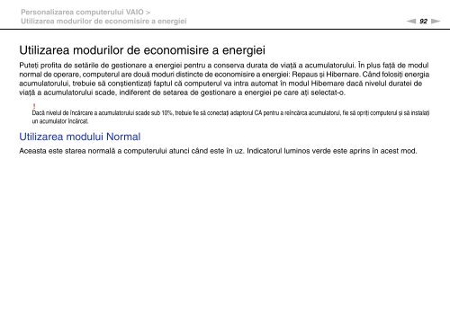 Sony VGN-FW46Z - VGN-FW46Z Mode d'emploi Roumain