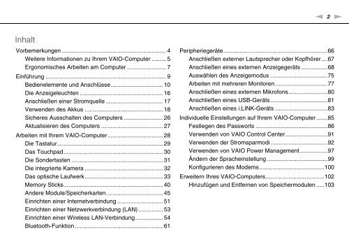 Sony VGN-FW46Z - VGN-FW46Z Mode d'emploi Allemand