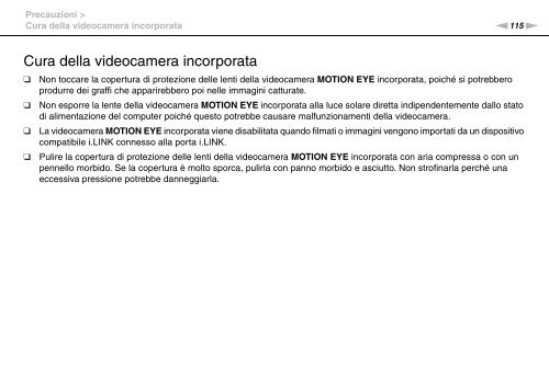 Sony VGN-FW46Z - VGN-FW46Z Mode d'emploi Italien