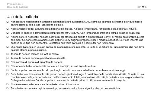 Sony VGN-FW46Z - VGN-FW46Z Mode d'emploi Italien