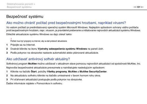 Sony VGN-FW46Z - VGN-FW46Z Mode d'emploi Slovaque