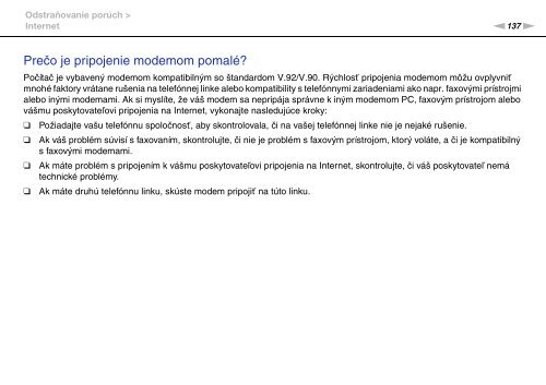 Sony VGN-FW46Z - VGN-FW46Z Mode d'emploi Slovaque