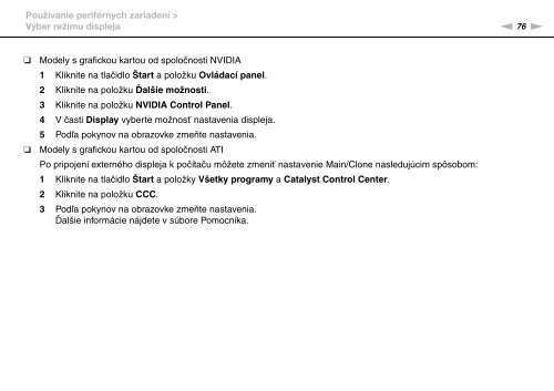 Sony VGN-FW46Z - VGN-FW46Z Mode d'emploi Slovaque