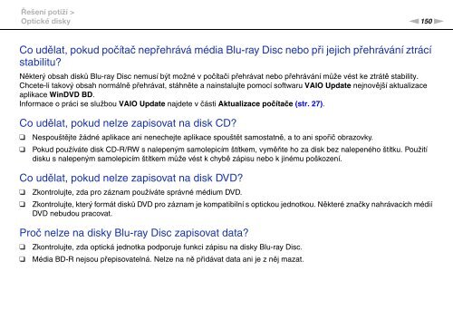 Sony VGN-FW46Z - VGN-FW46Z Mode d'emploi Tch&egrave;que