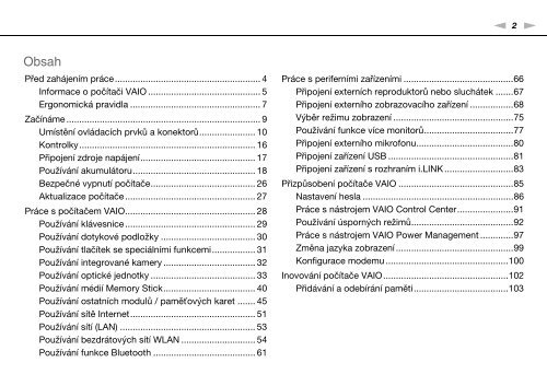 Sony VGN-FW46Z - VGN-FW46Z Mode d'emploi Tch&egrave;que