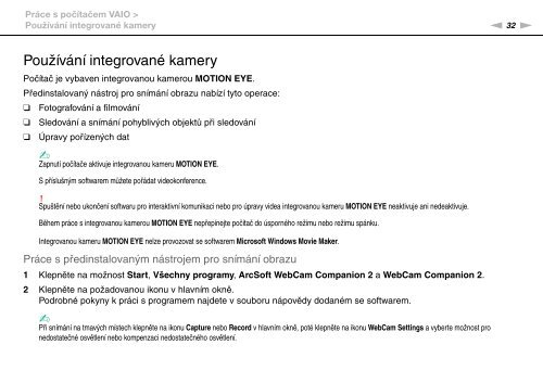 Sony VGN-FW46Z - VGN-FW46Z Mode d'emploi Tch&egrave;que