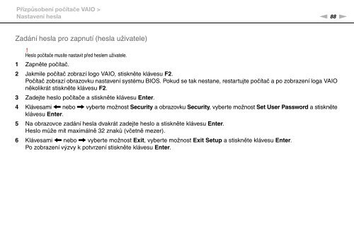 Sony VGN-FW46Z - VGN-FW46Z Mode d'emploi Tch&egrave;que