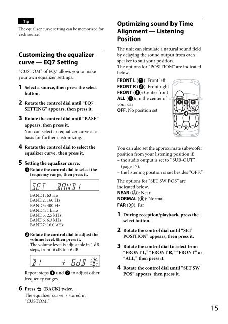 Sony CDX-GT560UI - CDX-GT560UI Consignes d&rsquo;utilisation Anglais