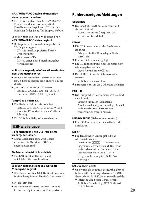 Sony CDX-GT560UI - CDX-GT560UI Consignes d&rsquo;utilisation