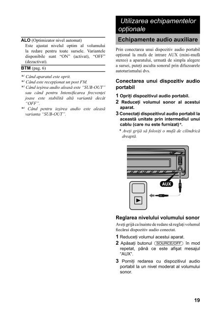 Sony CDX-GT560UI - CDX-GT560UI Mode d'emploi Roumain