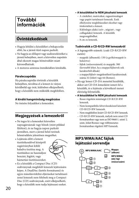 Sony CDX-GT560UI - CDX-GT560UI Mode d'emploi Hongrois