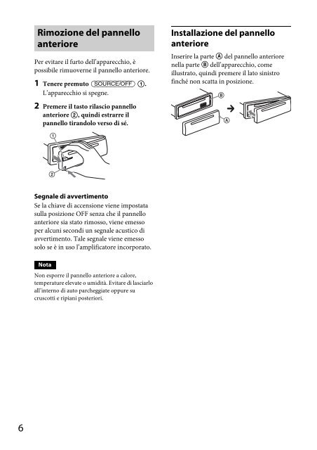 Sony CDX-GT560UI - CDX-GT560UI Consignes d&rsquo;utilisation Allemand