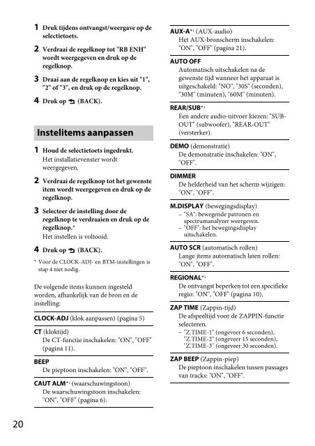 Sony CDX-GT560UI - CDX-GT560UI Consignes d&rsquo;utilisation N&eacute;erlandais