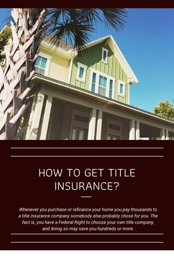 How to Get Title Insurance?