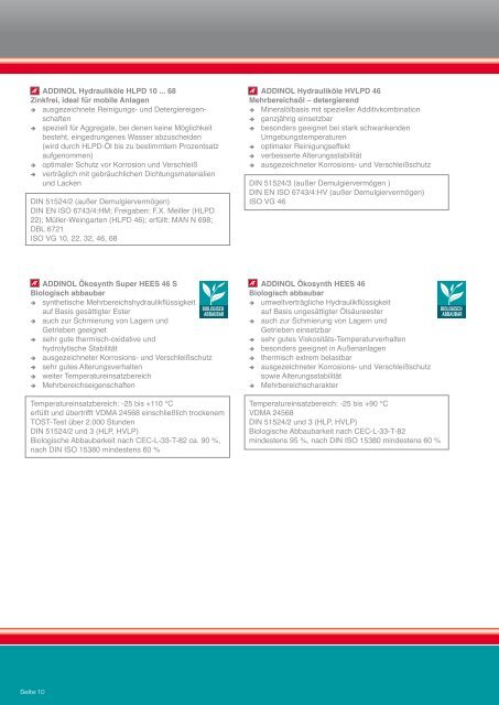 ADDINOL Hochleistungs-Schmierstoffe - Land- und Forstwirtschaft