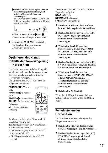 Sony CDX-GT44U - CDX-GT44U Consignes d&rsquo;utilisation Allemand