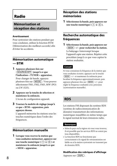 Sony CDX-GT44U - CDX-GT44U Consignes d&rsquo;utilisation Allemand