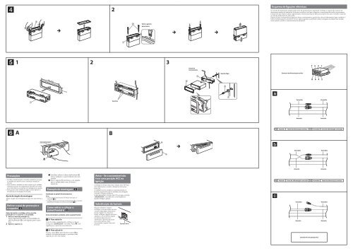 Sony CDX-GT44U - CDX-GT44U Guide d'installation Portugais