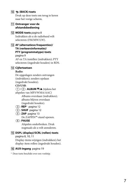 Sony CDX-GT44U - CDX-GT44U Consignes d&rsquo;utilisation N&eacute;erlandais