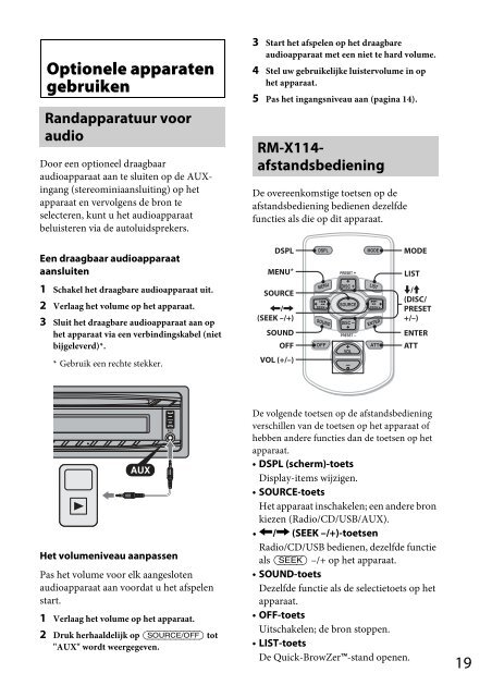 Sony CDX-GT44U - CDX-GT44U Consignes d&rsquo;utilisation Fran&ccedil;ais