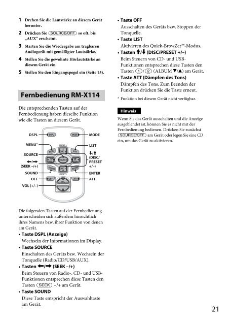 Sony CDX-GT44U - CDX-GT44U Consignes d&rsquo;utilisation Fran&ccedil;ais