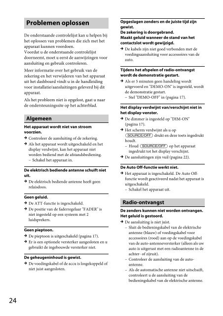 Sony CDX-GT44U - CDX-GT44U Consignes d&rsquo;utilisation Anglais