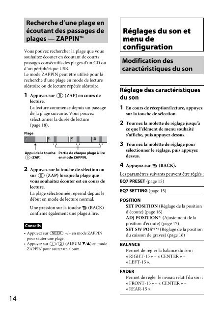 Sony CDX-GT44U - CDX-GT44U Consignes d&rsquo;utilisation Anglais