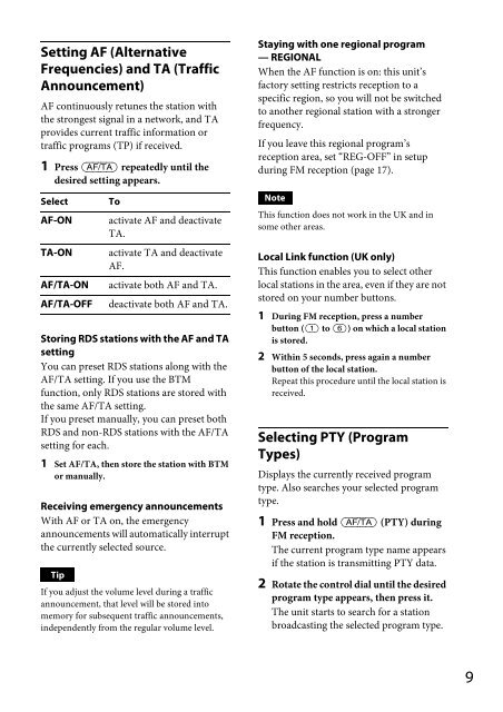 Sony CDX-GT44U - CDX-GT44U Consignes d&rsquo;utilisation Anglais