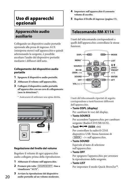 Sony CDX-GT44U - CDX-GT44U Consignes d&rsquo;utilisation Anglais