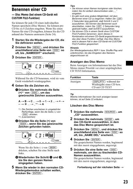 Sony XR-CA800 - XR-CA800 Consignes d&rsquo;utilisation Allemand