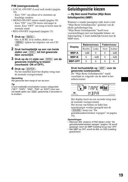 Sony XR-CA800 - XR-CA800 Consignes d&rsquo;utilisation N&eacute;erlandais