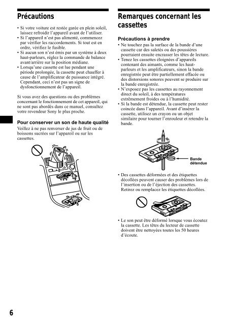 Sony XR-CA800 - XR-CA800 Consignes d&rsquo;utilisation N&eacute;erlandais