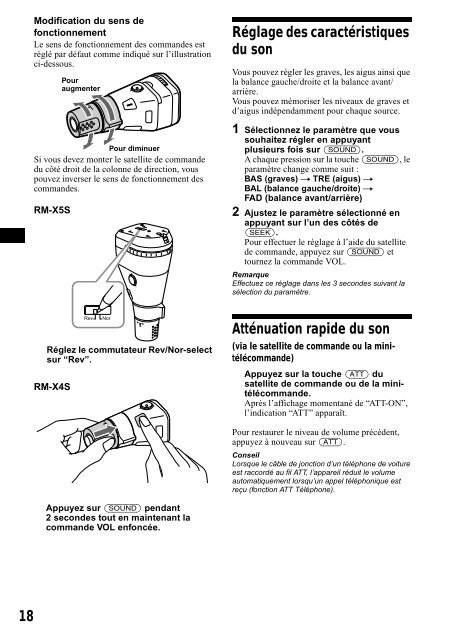 Sony XR-CA800 - XR-CA800 Consignes d&rsquo;utilisation Fran&ccedil;ais