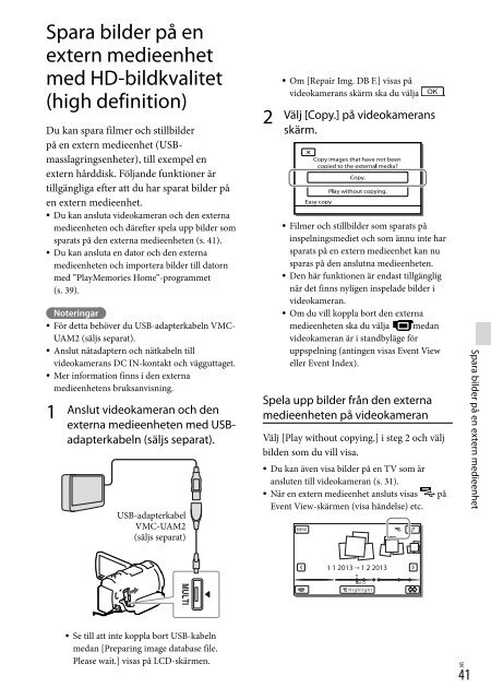 Sony HDR-PJ650E - HDR-PJ650E Consignes d&rsquo;utilisation Danois