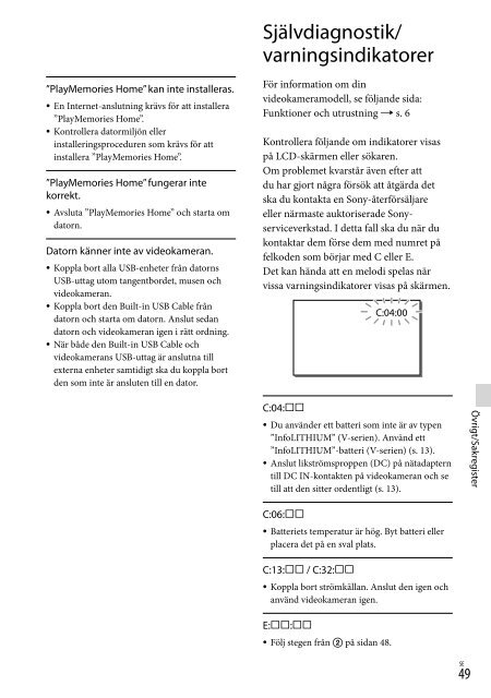 Sony HDR-PJ650E - HDR-PJ650E Consignes d&rsquo;utilisation Danois