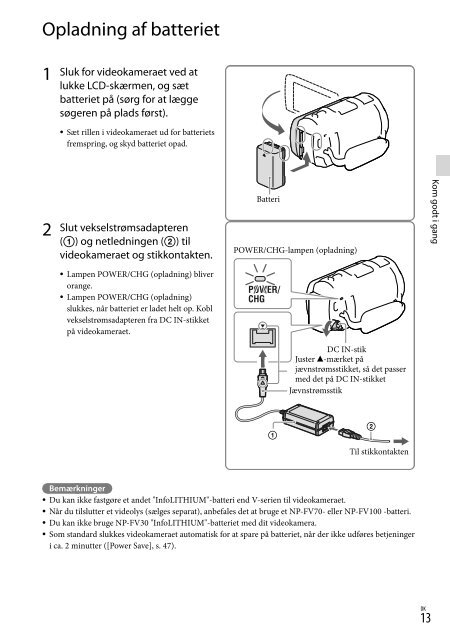 Sony HDR-PJ650E - HDR-PJ650E Consignes d&rsquo;utilisation Danois