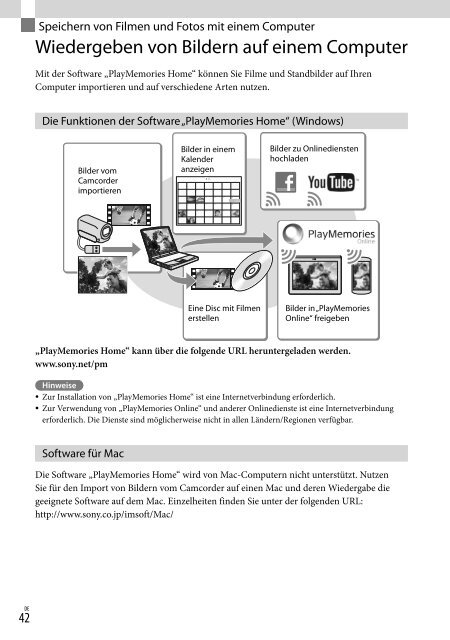 Sony HDR-PJ650E - HDR-PJ650E Consignes d&rsquo;utilisation Allemand