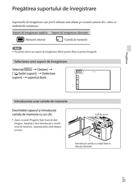 Sony HDR-PJ650E - HDR-PJ650E Consignes d&rsquo;utilisation Roumain