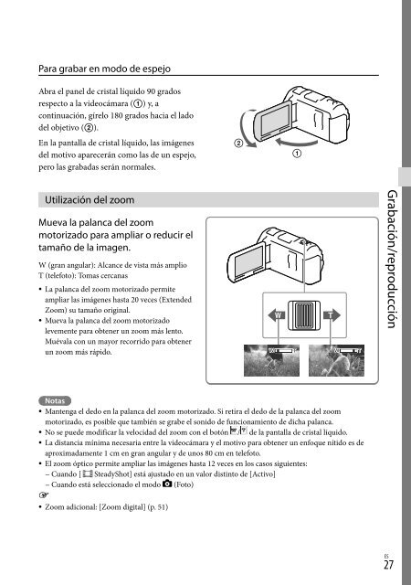 Sony HDR-PJ650E - HDR-PJ650E Consignes d&rsquo;utilisation Espagnol