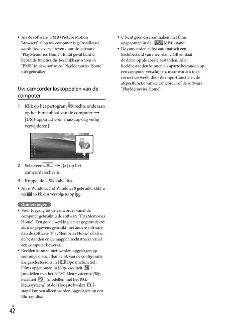 Sony HDR-PJ650E - HDR-PJ650E Consignes d&rsquo;utilisation N&eacute;erlandais