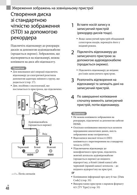 Sony HDR-PJ650E - HDR-PJ650E Consignes d&rsquo;utilisation Ukrainien