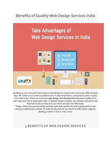 Benefits of Quality Web Design Services India