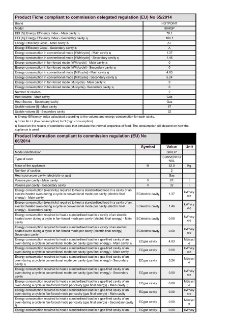 KitchenAid 50HGP - 50HGP EN (F079712) Scheda Tecnica